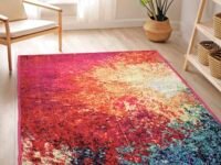 Status Contract Boho Rugs For Living Room|(4X6Ft) Polyester 3D Printed Carpet For Living Room Decor|Anti Skid|Aesthetic Vintage Decor Carpet For Bedroom (Vintage 409, Multicolor, Rectangular)