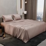 Stoa Paris Double Bedsheet with 2 Pillow Covers, 300 TC UltraSatin Premium Bedding Set, Aesthetic Home Decor, Gift for Couples,Wedding, Anniversary,Date Night - Champagne