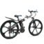Sunspeed Men Skyride BMV X6 Foldable Cruiser Bicycle| Black Bike with 21-Speed Gears, Dual Disc Brakes, Hydraulic Suspension and Strong Carbon Steel Frame|Great for City Rides, 26 inch