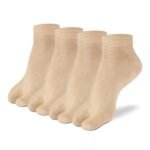 Supersox Ankle Thumb Socks for Women, Made with Breathable, Anti Odour & Moisture Absorbent Combed Cotton with a Extra Durable Welt, Ideal For All Day Wear (Pack Of 4)