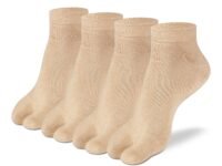 Supersox Ankle Thumb Socks for Women, Made with Breathable, Anti Odour & Moisture Absorbent Combed Cotton with a Extra Durable Welt, Ideal For All Day Wear (Pack Of 4)