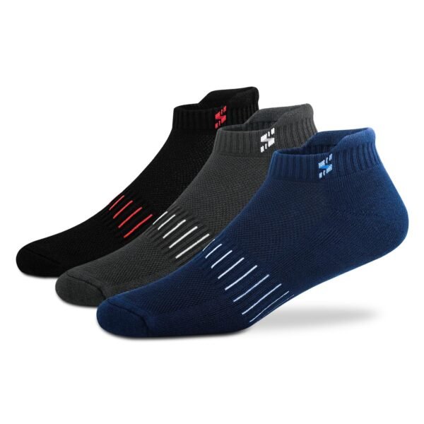 Supersox Bamboo Ankle Length Socks for Man | 4 Times Softer than Cotton | Sustainable Fabric | Anti-Odour Socks for Sports, Gym & Daily Wear | Pack of 3