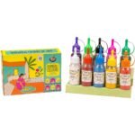 TOTA 10 Rangoli Colour Powder Bottles – Diwali Decoration Item Floor Rangoli Art Colours | Rangoli Color Powder Rang for Navratri Onam Pongal Pooja Mandir – 10 Rangoli Maker Bottles