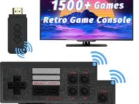 TV Wireless HDMI Video Game Stick with 2 Player pad Controllers Free 600 Classic Games (Expandable) 8 Bit Mini Retro Dongle Device for LCD - LED TV, Projector Kids Family Ultra HD (3 Years Warranty)