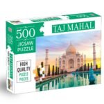 Taj Mahal 500-Piece Jigsaw Puzzles for Kids and Childrens Realistic Illustration Brain Booster Gifts, Fun and Creative Game - Ages 9+ (500 Pcs)