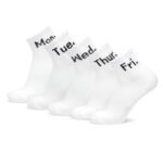 The Sock Street Ankle Length Socks For Men Combo, Made With Durable & Breathable Cotton, Anti Odour & Anti Bacterial, 5 Pair Days of the Week, Ideal for Gym, Running, Office, Sports Sox