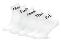 The Sock Street Ankle Length Socks For Men Combo, Made With Durable & Breathable Cotton, Anti Odour & Anti Bacterial, 5 Pair Days of the Week, Ideal for Gym, Running, Office, Sports Sox