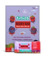 Timios Berry Bars – Healthy Energy Snack Bars for Kids & Adults | Made with Real Berries & Nuts | Nutritious On-the-Go Snack | Pack of 20