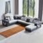 Torque Wood - Bristol 12 Seater Interchangeable U Shape Sofa Set for Living Room (Right Side, Light Grey & Dark Grey) | Sectional Sofa Couches Set with 4 Puffy | 1 Years Warranty