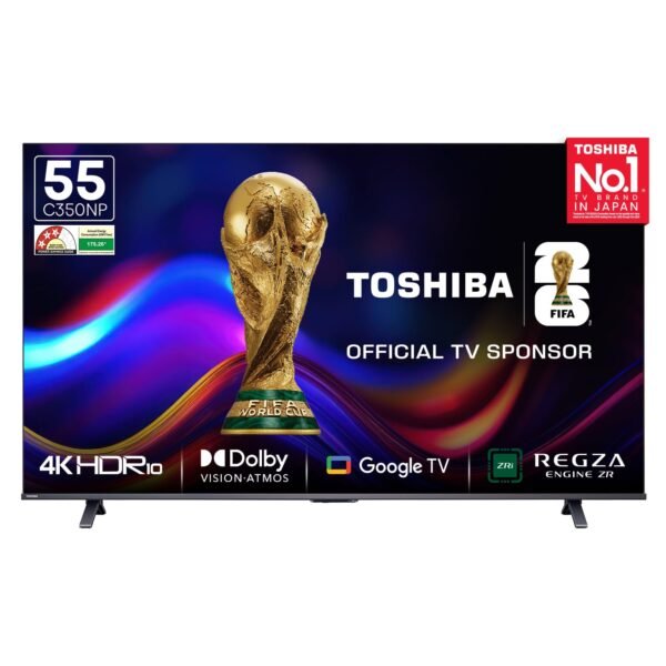 Toshiba 139 cm (55 inches) C350NP Series 4K Ultra HD Smart LED Google TV 55C350NP (Black)
