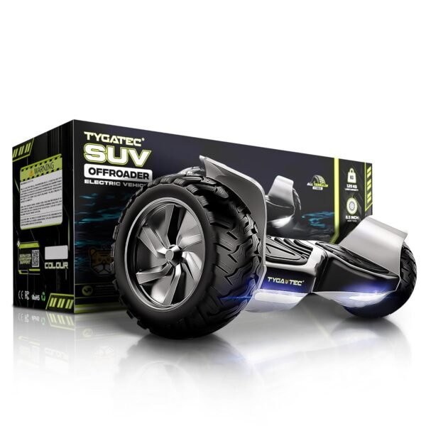 Tygatec G281, 8.5 inch All Terrain SUV Off-Road Hoverboard with Music Speakers and LED Lights, UL2272 Certified Self Balancing Scooter