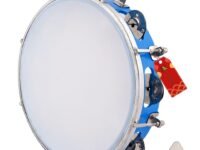 UAPAN Dafli Musical Instrument Dafli/Tambourine 10 inch Hand Percussion Musical Instrument (Blue tambourine)