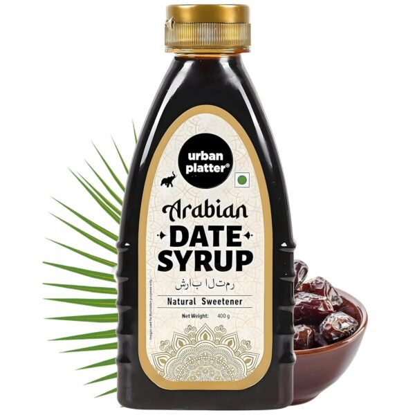 Urban Platter Date Syrup, 400g (Made from 100% dates | Deep, Malty Sweetness | Baking & Everyday Sweetening)