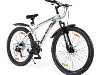 Urban Terrain Galaxy Ultra Multispeed High Performance Mountain Cycles for Men with Front Suspension and Dual Disc Brake MTB Bike 27.5T (21 Speed, White)