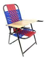 VASVAI Square Strong Folding Cotton Chair & Free 6mm pad for Laptop and Reading (Multicolour) (KA-27)