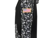 VATRENUS FR Hoodies for Men 7.5oz Cotton Camo Two-Tone Flame Resistant Pre-Washed Fire Retardant Welding Sweatshirt, Black, Large