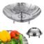 Veggie Vegetable Steamer Basket, Folding Steaming Basket, Metal Stainless Steel Steamer Basket Insert, Collapsible Steamer Baskets for Cooking Food, Expandable Fit Various Size Pot
