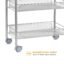 Voroly Alloy Steel 4 Tire Kitchen Accessories Storage Organizer Trolley Racks&Shelf with Lockable Wheels (VR-21KSR-SILVER, 4 Tire)