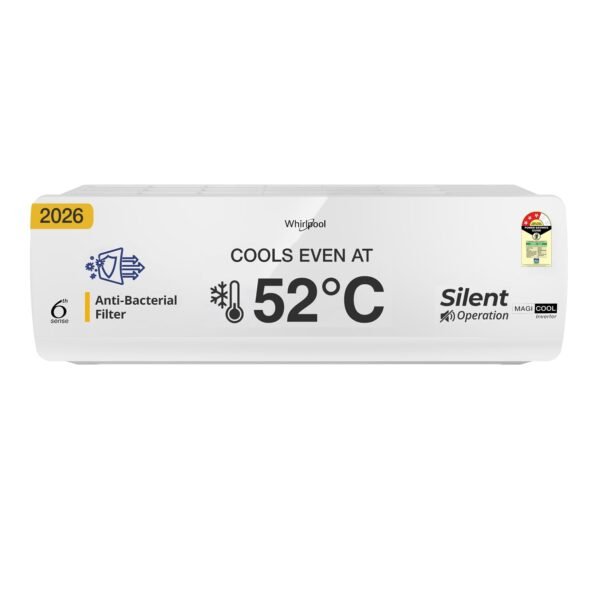 Whirlpool 1.5 Ton 3 Star, New star rated, Magicool Inverter Split AC (MAGICOOL 15T 3S INV CNV S6K2PP0, Copper, Convertible 4-in-1 Cooling Mode, HD Filter White)