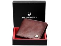 WildHorn Brown Leather Men's Wallet (WH2052 CRACKLE)