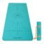 WiseLife Dual Layer ECO TPE Yoga Mat with Alignment Lines + Carry Strap for Women and Men | Non-Slip Textured Extra Wide & Thick | Pro Balance ECO TPE Exercise Mat For Home, Pilates, Gym & Fitness (6MM,TEAL Dark Green)