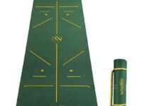 WiseLife TRUE Body Alignment Yoga Mat + Sleek Yoga Strap for Men and Women | Non-Slip Textured Extra Wide & Thick | Pro Balance TPE Exercise Mat For Home, Pilates, Gym & Fitness (6mm, Green)