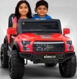 Wishmaster Kids Electric Ride On Car Battery Powered with Remote Control | SUV Ride-On Toy Car for Boys & Girls | 2 Seater, Lights, Music, Off-Road 4x4 Wheel