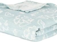 World's First Banana Jacquard Floral Bath Towel Clinically Tested & Proven to Help Reduce Acne Designed for Sensitive Skin Super Soft Towels for Bath Pack of 1 Chalk Blue (Pc1)