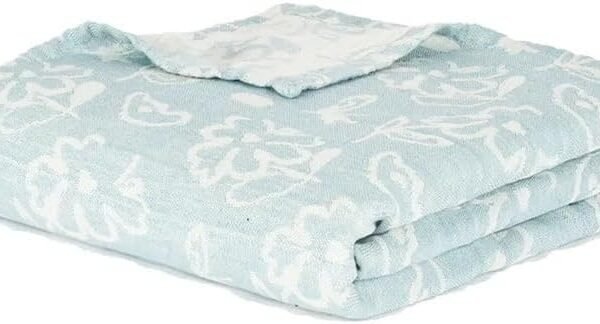 World's First Banana Jacquard Floral Bath Towel Clinically Tested & Proven to Help Reduce Acne Designed for Sensitive Skin Super Soft Towels for Bath Pack of 1 Chalk Blue (Pc1)