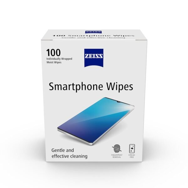 ZEISS Smartphone Wipes 100 Count - Pack of 1| Perfect Screen Cleaner for Smartphones, Mobile Phone, Laptops, Tablets, TVs and other screen devices