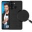 fabe kee Niukin Super Frosted Shield Pro Back Silicone Soft Mobile Case For Itel P40 Dotted Slim-Fit Design Tpu Shockproof Cover,Black