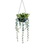 fancymart Artificial Wisteria in Boat Hanging Pot (Height : 60 cm) Artificial Flowers Home Decor Items, Wall hangings for Home Decoration
