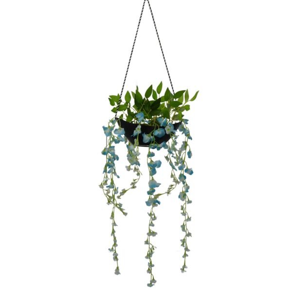 fancymart Artificial Wisteria in Boat Hanging Pot (Height : 60 cm) Artificial Flowers Home Decor Items, Wall hangings for Home Decoration