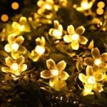 fizzytech Silicone Flower LED String Lights – 25 LED, 5 Meter Warm White Copper Wire Fairy Lights for Window, Wall, Garden, Diwali, Christmas, Wedding & Home Decoration