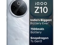 iQOO Z10 5G (Glacier Silver, 8GB RAM, 256GB Storage) | India's Biggest Ever 7300 mAh Battery | Snapdragon 7s Gen 3 Processor | Brightest Quad Curved AMOLED Display in the Segment