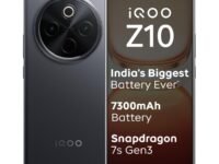 iQOO Z10 5G (Stellar Black, 8GB RAM, 128GB Storage) | India's Biggest Ever 7300 mAh Battery | Snapdragon 7s Gen 3 Processor | Brightest Quad Curved AMOLED Display in the Segment
