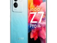 iQOO Z7 Pro 5G (Blue Lagoon, 8GB RAM, 256GB Storage) | 3D Curved AMOLED Display | 4nm MediaTek Dimesity 7200 5G Processor | 64MP Aura Light OIS Camera | Segment's Slimmest & Lightest Smartphone