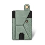 karomouj Multifunctional Phone Wallet Card Holder with Shockproof Case Design Premium Leather Phone Card Holder Stick-On Phone Wallet, Kickstand, Phone Stand (Multicolor, Pack of 1, Unisex-Adult)