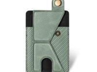 karomouj Multifunctional Phone Wallet Card Holder with Shockproof Case Design Premium Leather Phone Card Holder Stick-On Phone Wallet, Kickstand, Phone Stand (Multicolor, Pack of 1, Unisex-Adult)