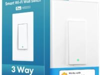 meross 3-Way Smart Switch 1 Pack, Neutral Wire Required, Compatible with Apple HomeKit, Alexa, Hey Google and SmartThings, Single Pole & 3 Way, 2.4GHz Wi-Fi, Remote and Voice Control, No Hub Required