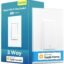 meross 3-Way Smart Switch 1 Pack, Neutral Wire Required, Compatible with Apple HomeKit, Alexa, Hey Google and SmartThings, Single Pole & 3 Way, 2.4GHz Wi-Fi, Remote and Voice Control, No Hub Required