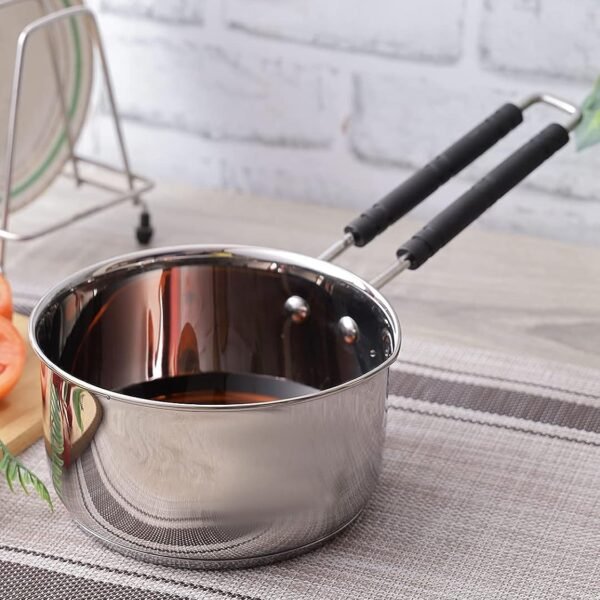 neelam CIBS010W Stainless Steel Sauce Pan, 1150ml, 1 Piece (Silver)