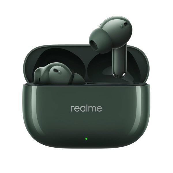 realme Buds T300 Truly Wireless in-Ear Earbuds with 30dB ANC, 360° Spatial Audio Effect, 12.4mm Dynamic Bass Boost Driver with Dolby Atmos Support, Upto 40Hrs Battery and Fast Charging (Dome Green)