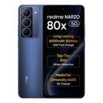 realme NARZO 80x 5G (Deep Ocean,8GB+128GB) | | Dimensity 6400 5G Chipset | 6000mAh Long-Lasting Battery | 45W Fast Charge | 120Hz Eye Comfort Display | IP69 Top-Tier Waterproof