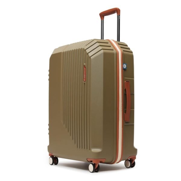 uppercase Vector (Large) 75cm, Check-in Sustainable Trolley Bag, Hardsided Anti-Scratch 8 Wheel Double Spinner Luggage, TSA Lock & Anti-Theft Zippers, Suitcase for Unisex, 2000 Days Warranty (Brown)