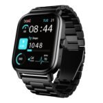 Boat Wave Call 3 Smartwatch 1.83” HD Display with Animated Watch Faces; BT Calling, Functional Crown, Multiple Sports Modes, IP68, HR, SpO2 Monitor, Smart Watches for Men & Women (Metallic Black)