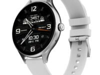 Fire-Boltt Phoenix Air Smart Watch 1.26” Round Display, Rotating Button, Wireless Charging, Ultra Lightweight Metal Body, Bluetooth Calling, Smartwatch with Silicone & Mesh Steel Straps Cloud White