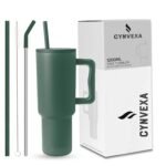 Tumbler with lid and Straw 1200ML Cup Stainless Steel Vacuum Insulated Tumbler for Water, Iced Tea or Coffee 1.2L Office Gym Travelling (40 - Oz - Forest)