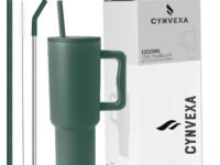 Tumbler with lid and Straw 1200ML Cup Stainless Steel Vacuum Insulated Tumbler for Water, Iced Tea or Coffee 1.2L Office Gym Travelling (40 - Oz - Forest)