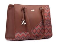 ZOUK Women's Office Essential Bag | Jute | Vegan Leather Handcrafted Tote Bag With Double Handle Shoulder Strap